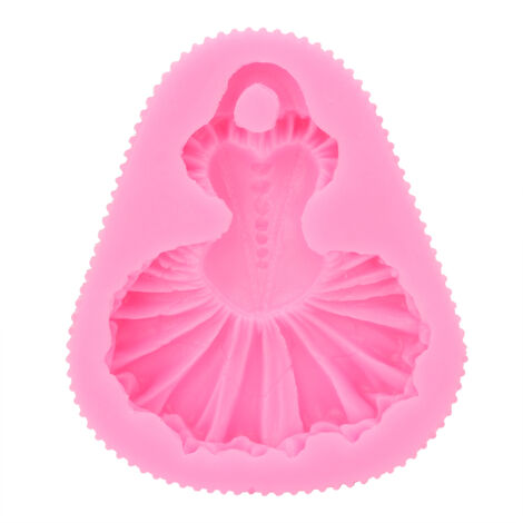 Rosa Silikon-Kuchenform, Tanzrock für DIY-Backen - Keksform