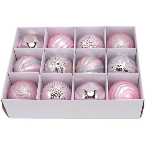 Rosa Weihnachtskugeln für den Weihnachtsbaum, Dekoration für Familienfeiern und Geburtstage