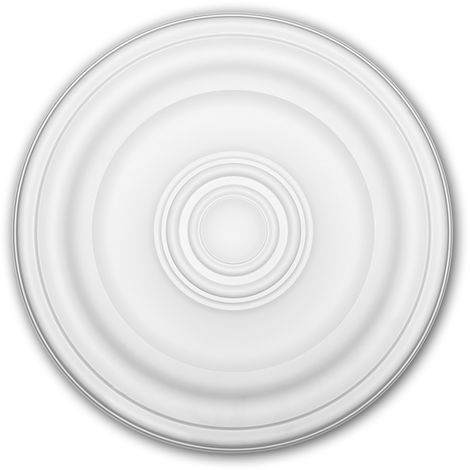 PROFHOME DECOR 156044 Profhome Élement décorative Élement pour plafond design intemporel classique blanc Ø 62 cm