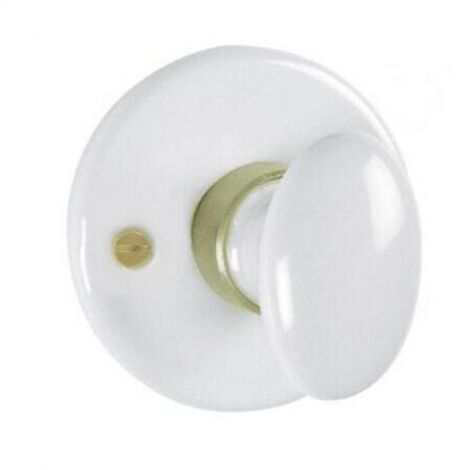 Rosace à bouton en porcelaine – Bec-de-cane – Ø 50 mm – Poignée de porte d'entrée – Finition moderne pour décoration intérieure