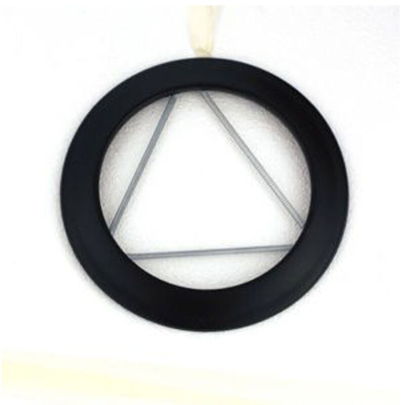 Rosace emaillee noir mat 150