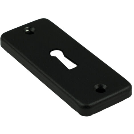 Rosace à trou de serrure rectangulaire noire - Par set