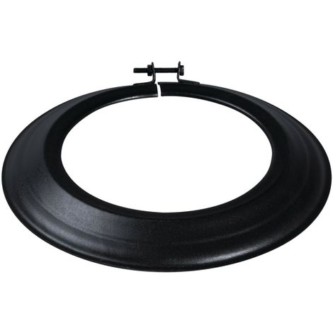 Rosace acier émaillé noir mat diamètre 80 mm