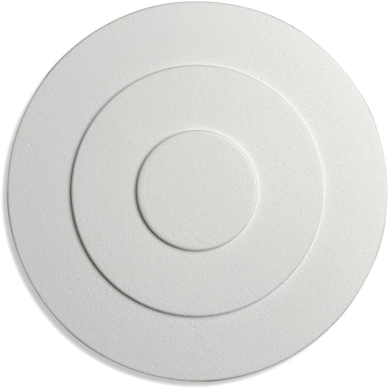 Rosace Annabelle - ø 32 cm - polystyrène - blanc - 8 pces - Blanc - Decosa