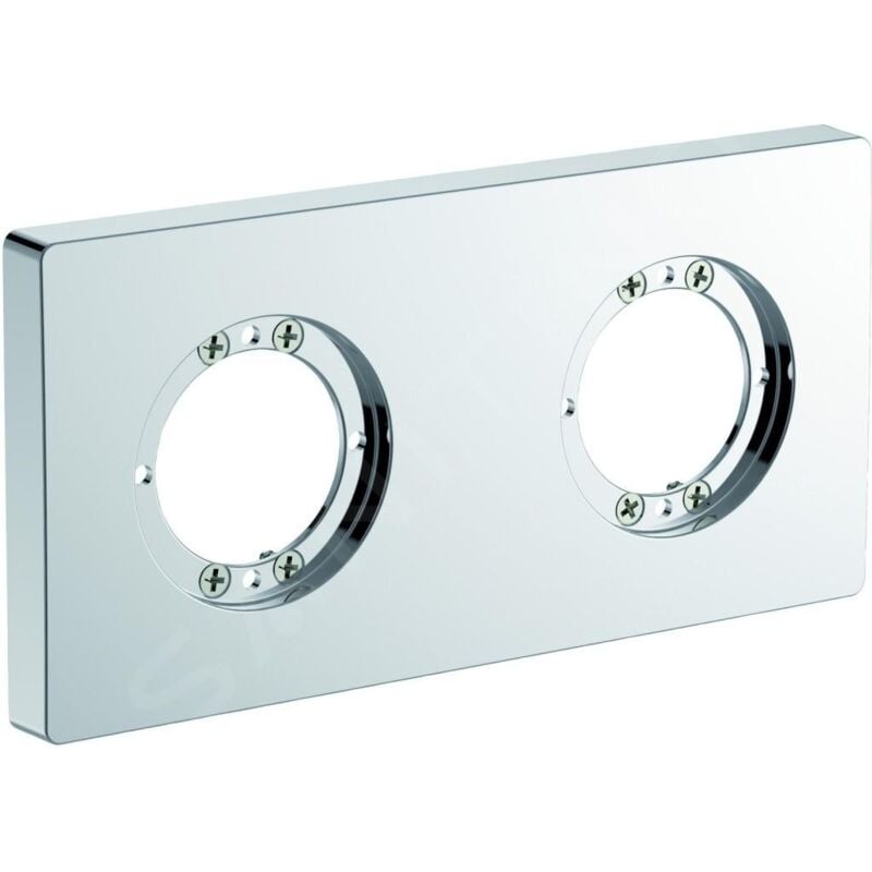 Archimodule - Rosette de revêtement à 2 trous 83 x 166 mm, chrome A1505AA - Ideal Standard