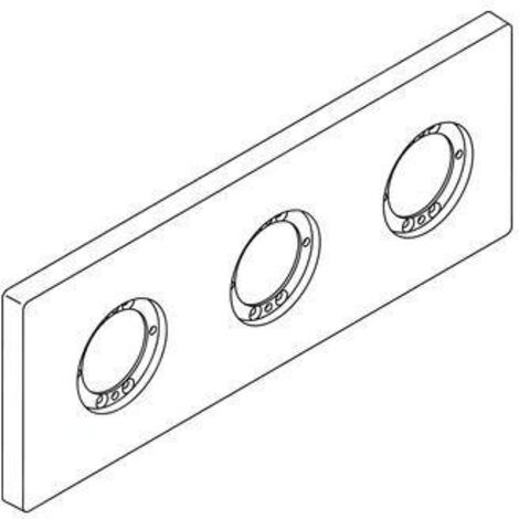Rosace ARCHIMODULE 3 trous, 100 x 266 mm chromé IDEAL STANDARD