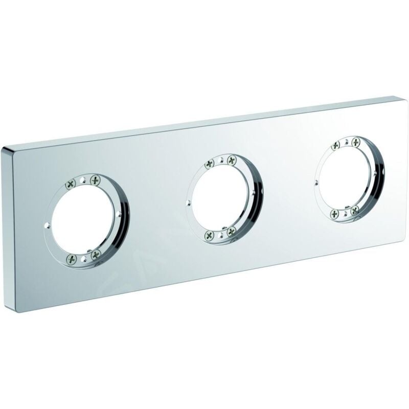 Archimodule - Rosette de revêtement à 3 trous 83 x 249 mm, chrome A1506AA - Ideal Standard