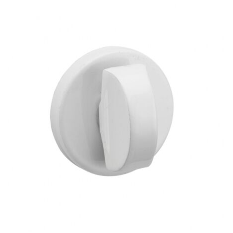Thirard – Paire de rosaces blanches condamnation – Aluminium fondu laqué blanc – Épaisseur de porte jusqu'à 45 mm – Fixation invisible