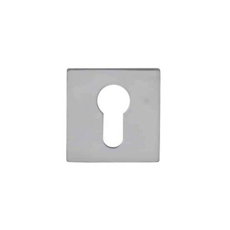 Rosace carré à cylindre Aluminium - Ambiance - Finition Chrome perle