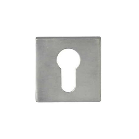 Rosace carrées à cylindre Aluminium - Soho - Finition Nickelé
