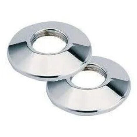 RIQUIER Rosace chromée bombée à visser 20x27 (la paire)