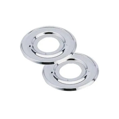 RIQUIER Rosace chromée plate 20X27 (la paire)