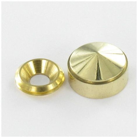 Rosace conique ou cache vis (1 rosace et 1 cuvette de vis) Laiton Diamètre 12 Pour Vis M4-1 pièce