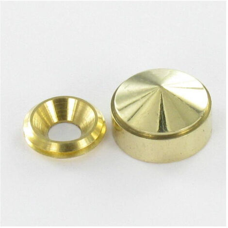Rosace conique ou cache vis (1 rosace et 1 cuvette de vis) Laiton Diamètre 20 Pour Vis M6-1 pièce