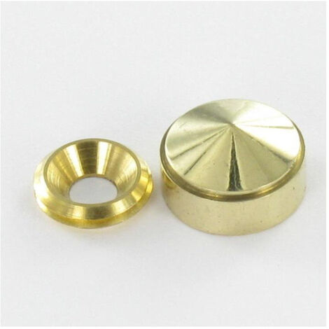 Rosace conique ou cache vis (1 rosace et 1 cuvette de vis) Laiton Diamètre 25 Pour Vis M8