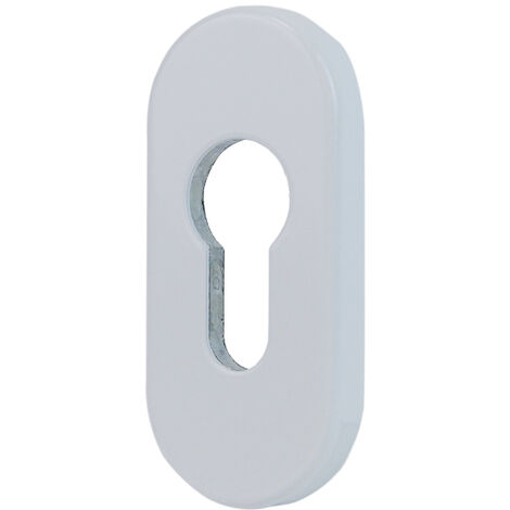 Rosace cylindre ovale de sécurité 9mm - Finition : Blanc RAL9016 - - KINTECH