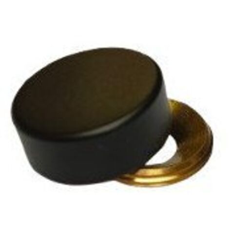 Rosace cyndrique ou cache vis (1 rosace et 1 cuvette de vis) Laiton noir Diamètre 18 Vis 4 à 6-10 pièces
