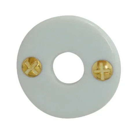 Rosace de fonction béquille en porcelaine blanche.