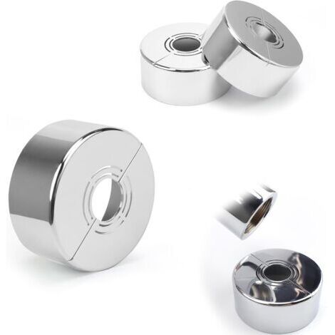 Rosace de robinet de douche 3 pièces 3 tailles en 1, rosace de robinet argentée, rosace de radiateur amovible, ouverture réglable, adaptée aux robinets de douche, robinets, radiateurs