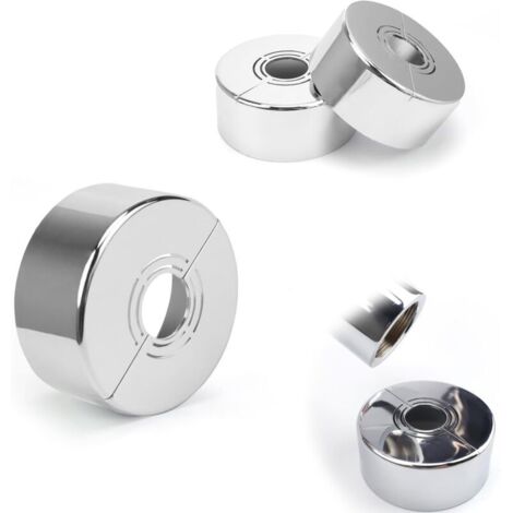 Rosace de robinet de douche 3 pièces 3 tailles en 1, rosace de robinet argentée, rosace de radiateur amovible, ouverture réglable, adaptée aux robinets de douche, robinets, radiateurs