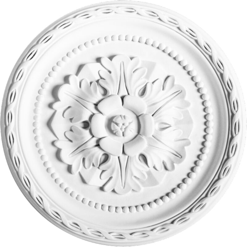 Rosace Décoration de plafond Elément de stuc Orac Decor R13 luxxus Elément décoratif Motif feuille classique 28 cm diamètre