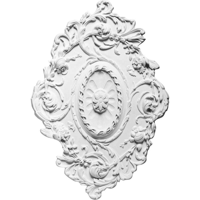 R22 Rosace de plafond Orac Decor - (77x52.5 cm) - moulure décorative polyuréthane Sans tube de colle