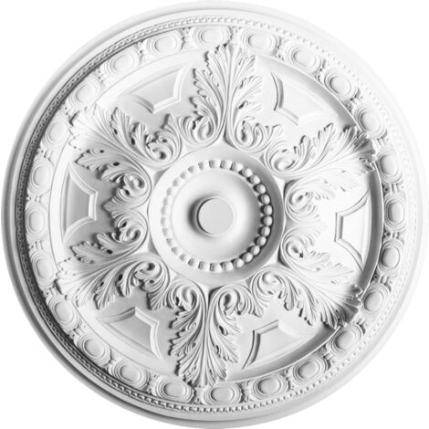 53,5 cm diam/ètre Rosace D/écoration de plafond El/ément de stuc Orac Decor R46 LUXXUS El/ément d/écoratif blanc
