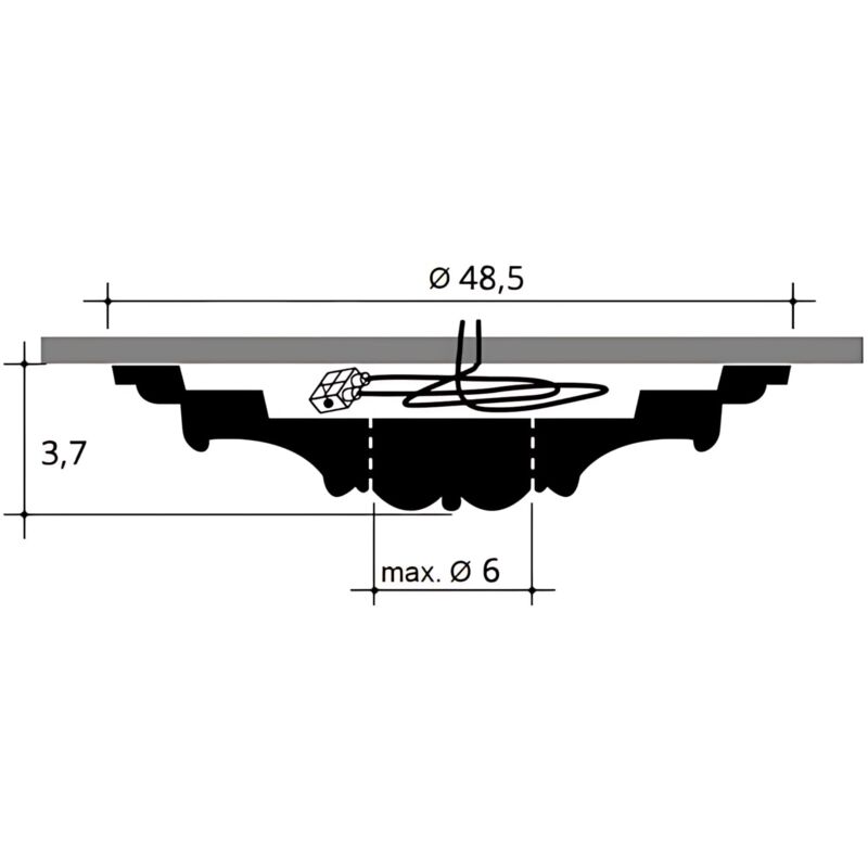 48 cm diam/ètre Rosace D/écoration de plafond El/ément de stuc Orac Decor R09 LUXXUS El/ément d/écoratif classique blanc