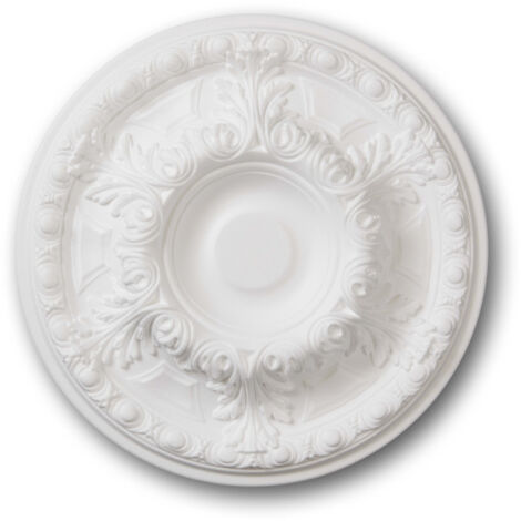 Rosace décorative en polystyrène expansé 500 x 500 x 51 mm – Légère et personnalisable – Pour lustres et éclairages élégants – 1 pièce – Decoflair