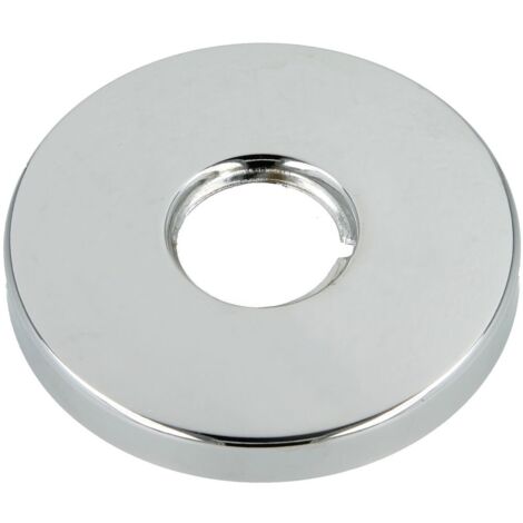 Rosace design filetée, laiton chromé 80 mm x 3/4 x 10 mm
