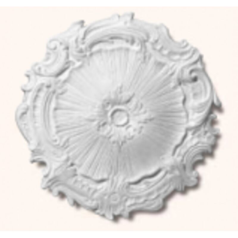 Rosace Eleonora ø 41 cm - polystyrène - blanc - 1 pce - Blanc - Decosa