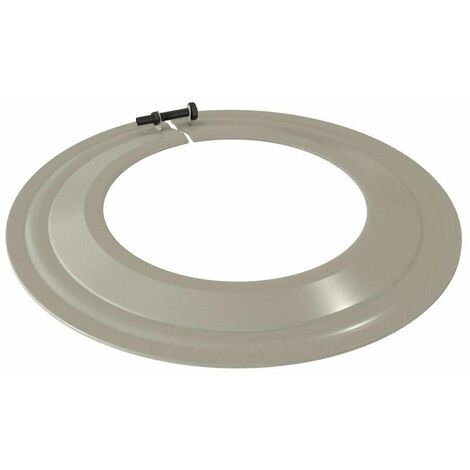 Rosace Email Couleur Acier emaille diametre : 125 Blanc Bois / Fioul / Gaz ref. 313714 - Besoin D'Habitat