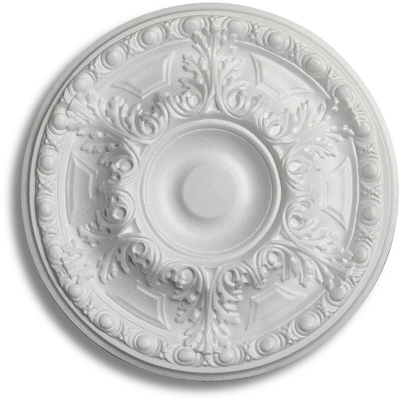 Rosace Emilia ø 48 cm - polystyrène - blanc - 1 pce - Blanc - Decosa