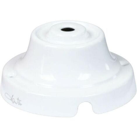 Rosace en céramique Fanton lisse diamètre 70mm Blanc 84027