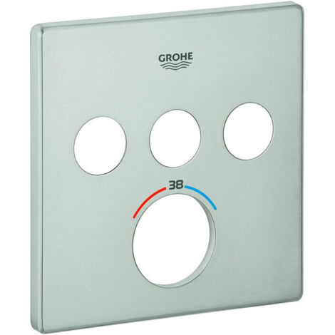 Rosace Grohe 49042 pour SmartControl UP-THM carré avec 3 ASV acier
