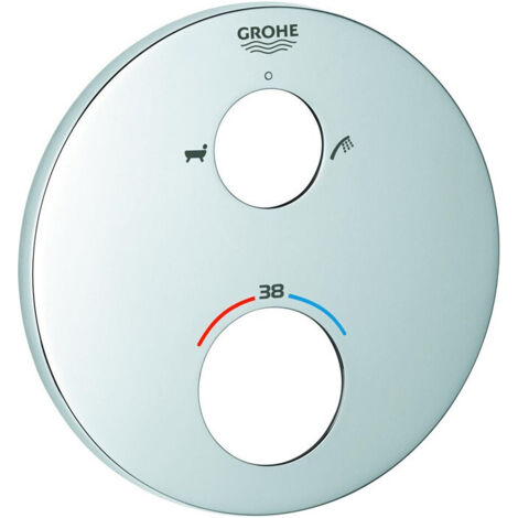 Rosace Grohe 49075 rond pour Thermostat-Kit de garnitures chromé
