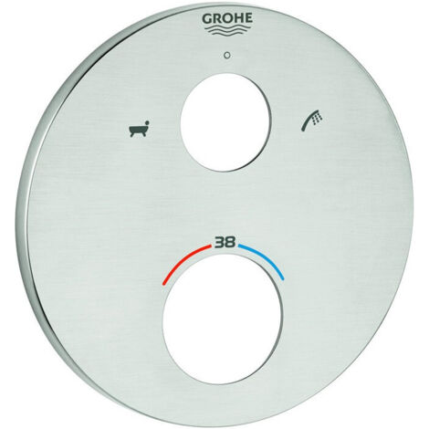 Rosace Grohe 49075 rond pour THM-Kit de garnitures acier