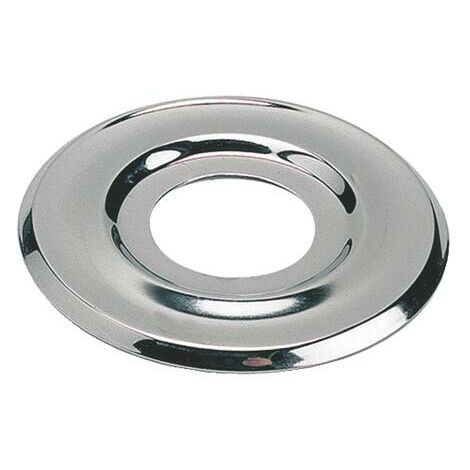 Rosace plate en laiton chromé pour 3/4