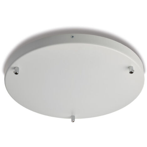 Rosace multicâbles en fer blanc diamètre 40 cm – 3 ampoules – H.3 cm – Fini blanc – BL290PL3DM40BCO – Bonetti Illumina