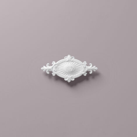 Rosace NMC R1 ARSTYL Noel Marquet Élement décorative design intemporel classique blanc 60,5 x 31 cm