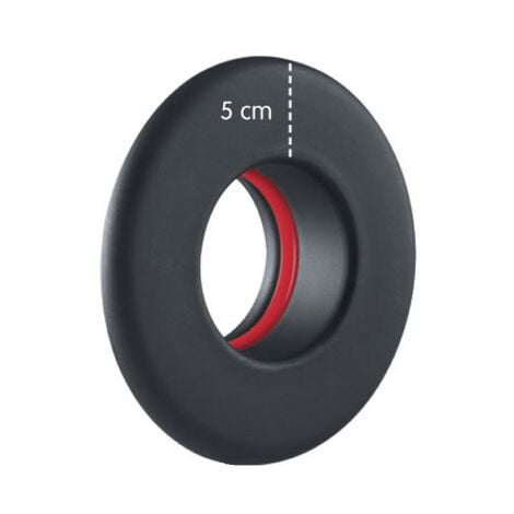 Rosace pour poele a' pellets corona 5 cm   8 cm en acier porcelaine noir mat sans joint