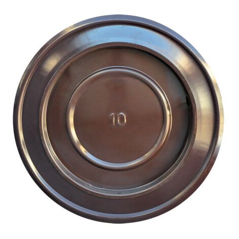 Rosace pour tuyaux de poele marron   10 cm en tole peinte marron accessoires poele pie'ces de'tache'es