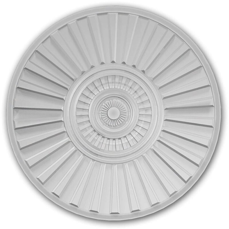 Rosace Profhome 156802 Médaillon Élément décoratif style Art déco blanc Ø 70 cm