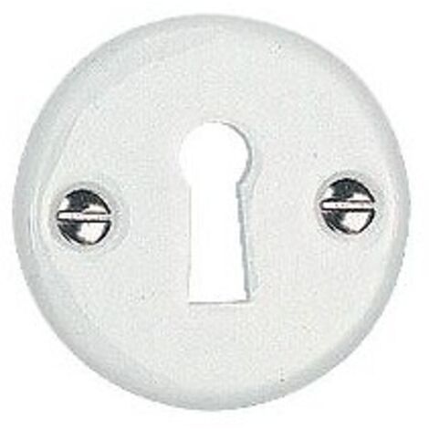 Rosace ronde Ø 50 mm bouton condamnation coloris noir mat monture fintion nickel mat - MERIGOUS