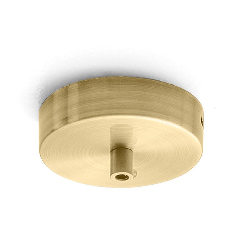 Rosace ronde en métal Alice en laiton IP20 pour suspensions - Pied de plafond moderne, connexion centrale, installation facile