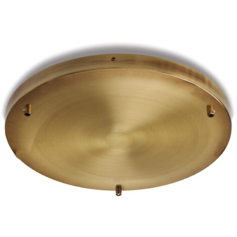 Rosace Rosace multicâbles en fer bronzé diamètre 40 à 3 trous H.3 d.40 BL290-PL3-DM40-BRZ