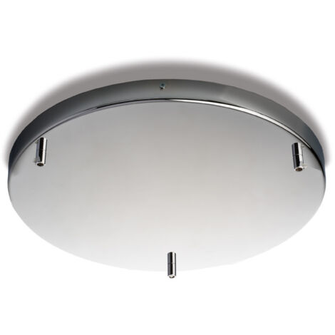 Rosace Rosace Multicâbles En Fer Chromé Diamètre 40 Avec 3 Trous H.3 D.40 Bl290-Pl3-Dm40-Cr