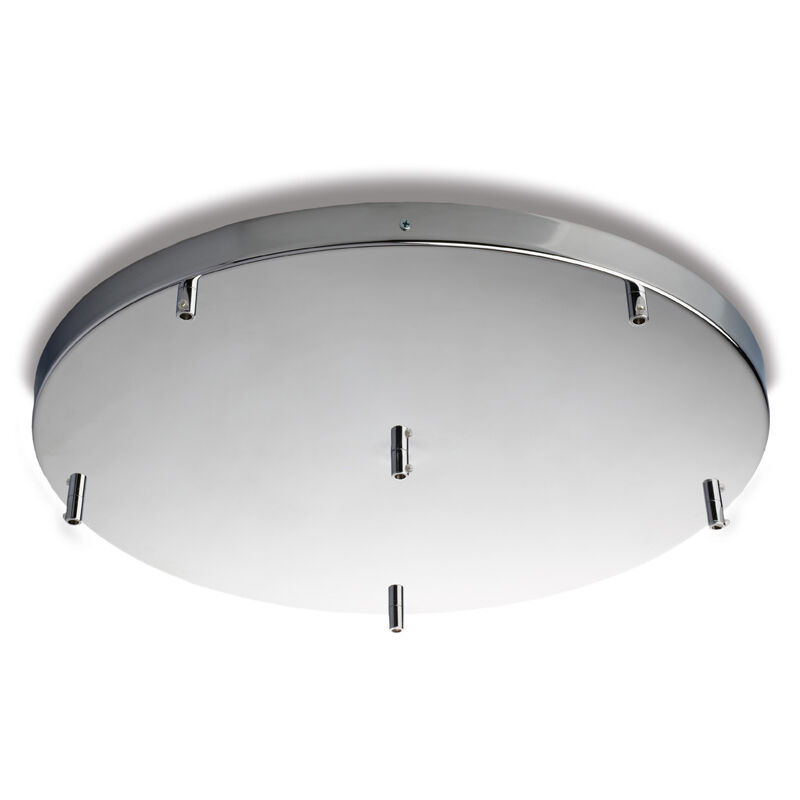 Bonetti Illumina - Rosace Rosace multicâbles en fer chromé diamètre 50 avec 6 trous H.3 d.50 BL290-PL6-DM50-CR