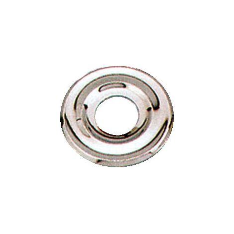 Rosace sanitaire plate mourlurée - chrome 12x17