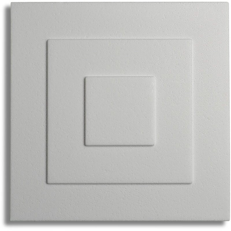 Rosace Yvonne - 32 x 32 cm - polystyrène - blanc - 1 pce - Blanc - Decosa